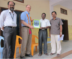 Dr. Jim Taylor at Arni School tribute to missionaries Dr. John and Harriet Scudder